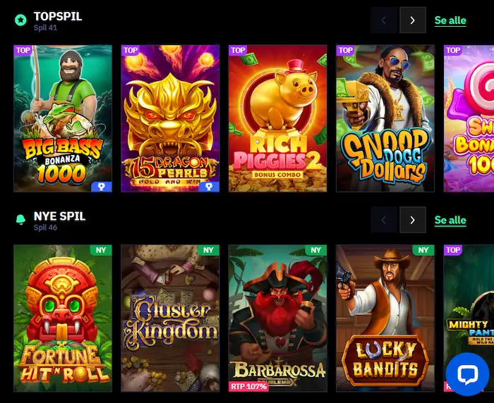 BeOnBet Casino Spil